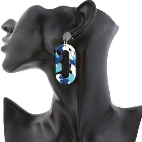 Acrylic Exaggerated Big Earrings 2020 Fashion New Earrings Acetate Sheet Acrylic Geometric Long Earring Wholesale Women Bulldog