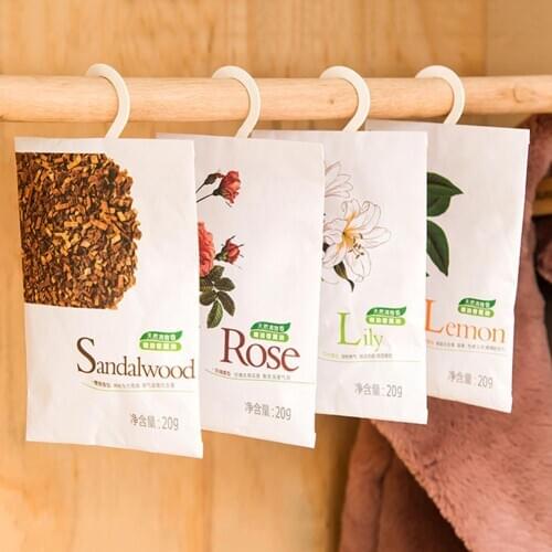 Fresh Air Scented Fragrance Home Wardrobe Drawer Car Perfume Sachet Bag Package Home Fragrance Sachets Natural Perfume