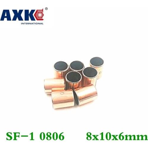 Axk 50pcs Sf-1 0806 8x10x6 Mm Self Lubricating Composite Bearing Bushing Sleeve Free Shipping Sf1