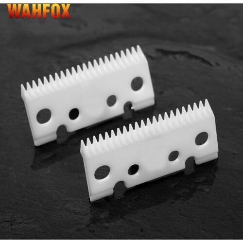 WAHFOX 2PCS/SET Ceramic Moving Blade 22 Teeth For Andis Master 12470 Professional Cordless Adjustable Hair Clipper