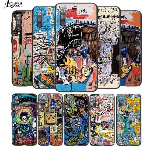 Jean Michel Basquiat Art Graffiti For Xiaomi Mi 11i 11 10T 10 9T 9 A3 8 Lite CC9 SE Note10 Lite Ultra Pro Black Phone Case