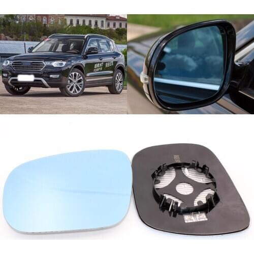 For Haval H7 Car Side View Door Wide-angle Rearview Mirror Blue Glass With Base Heated 2pcs