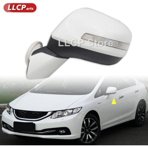 For HONDA CIVIC FB2 FB3 2012 2013 2014 2015 Left Right Exterior Rearview Side Mirror Assy 5-PINS With LED Turn Signal Lamp