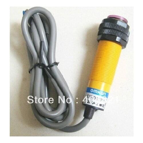 Photoelectric switch,E3F-DS10P2, PNP,3-wire NC,diameter 18mm