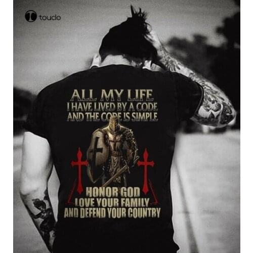 Knight Templar T Shirt Warrior T Shirt Honor God Love Your Family And Defend Your Country Knights Templar T Shirts Tee Shirt