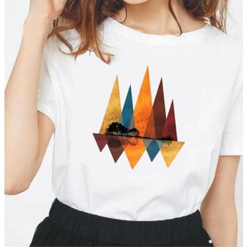 Harajuku Shirt Tee Shirt Femme Fashion Natural Scenery Print T Shirt Women Tops Summer Short Sleeve Casual Tshirt Camiseta Mujer