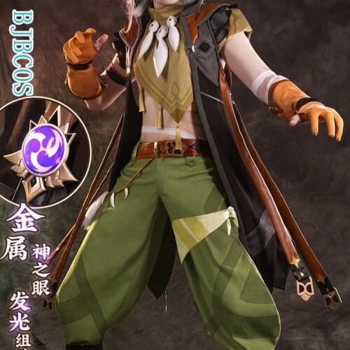 Genshin Impact Razor Game Suit Uniform Legend of Running Wolf Collar Cosplay Costume Halloween Party Outfit For Men New