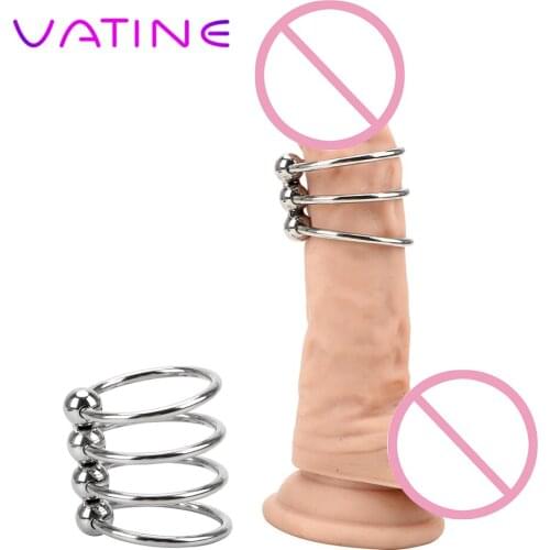 30/33/35mm Penis Ring Stainless Steel Foreskin Resistance Ring Cock Rings Delayed Ejaculation Training Ring Sex Toys for Men