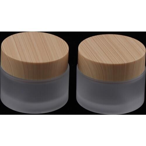 MagiDeal 2x20g frosted Glass Cosmetic Box Bottle Cream Jars Container EMPTY Perfect For Sampling Or Storing Makeup