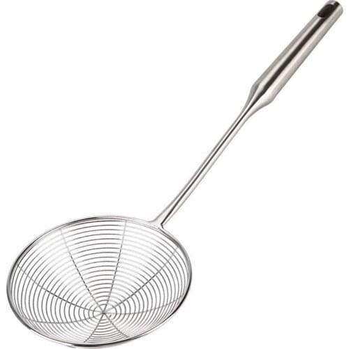 Spider Strainer Skimmer Ladle Stainless Steel Metal Frying Basket with Long Handle Large Spoon