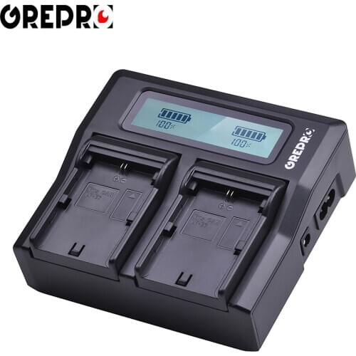 LP-E6 LP-E6N LPE6 LCD Rapid Dual Battery Charger for LP-E6, LP-E6N and Canon EOS 6D, 7D, 70D, 60D, 5D Mark III, 5D Mark II D