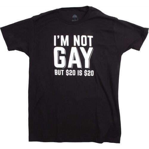 Fashionable 2019 summer T-shirt Simple Style Tee I'm not Gay Funny Offensive Humor Bachelor Party Groom T shirt