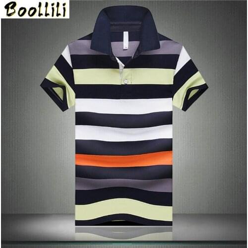 Hight Quality Men Classic Striped Polo Shirt Cotton Short Sleeve NEW Arrived 2020 summer Plus size M-XXXXL