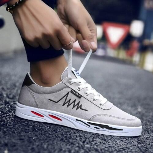 Pop Vogue Man Casual Shoes Spring Autumn Mens Skate Shoes Blue Beige Male Shoes Adult Rubber Bottom Walking Footwear for Men