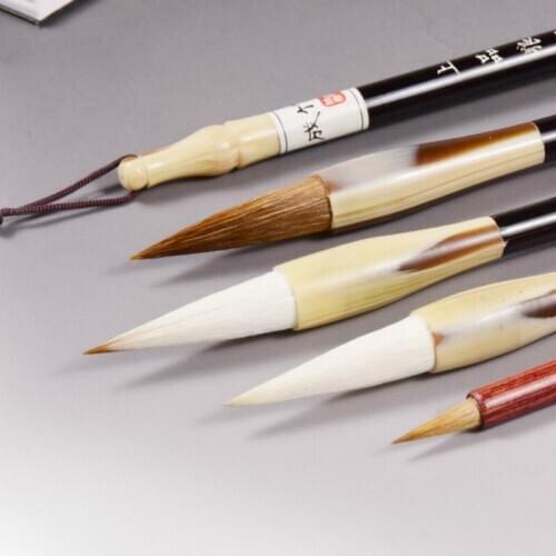 Weasel Hair Brush Pen Set Caligrafia 3pcs/set Huzhou Calligraphy Brush Pen Chinese Painting Woolen Hair Brushes Set Tinta China