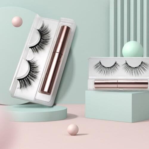 Natural Magnetic Eyelashes Magnet Eyeliner Magnetic False Eyelashes With Applicator Magnetic Lashes Eyeliner Makeup Tool Set