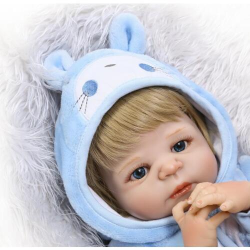 NPK 23inches 57cm Full Body SIlicone Reborn Babies Doll Bath Toy Lifelike Newborn boy Baby Doll Bonecas Bebes Reborn Menino