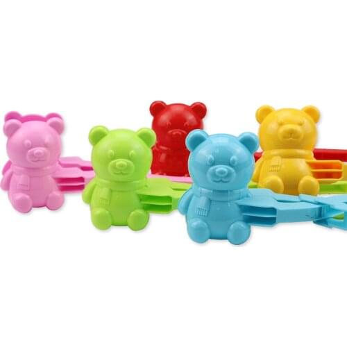 1PC Plastic Cartoon Bear Duck Snowball Maker Clip Maker Snow Sand Mold Tool Winter Kid Children Outside Toy