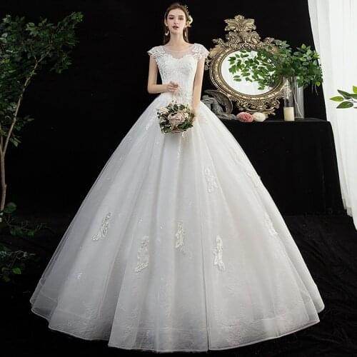 Luxury Embroidery Wedding Dress Plus Size Lace Up 2020 New Bridal Dress Female Lace Up Dream Wedding Dresses Ball Gowns