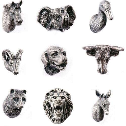 Elephant Head drawer Pulls Antique Silver Knobs Cabinet Door Kids Animal Handle Drawer Pulls Kids Dresser Knobs and Pulls
