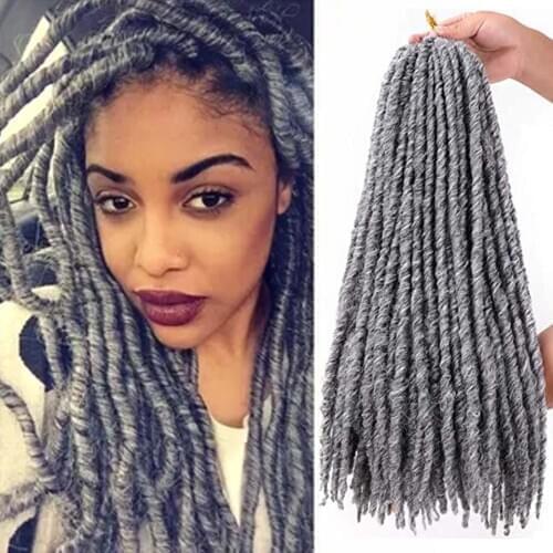 16 20inch Soft Dreadlocks Crochet Braids Knotless Jumbo Dreads Ombre Color Synthetic Faux Locs Braiding Hair Extensions