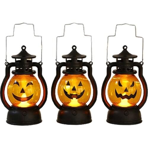 3pcs Pumpkin LED Light Glowing Delicate Halloween Decorative Nightlight Party Supplies for Thanksgiving Halloween Ornaments