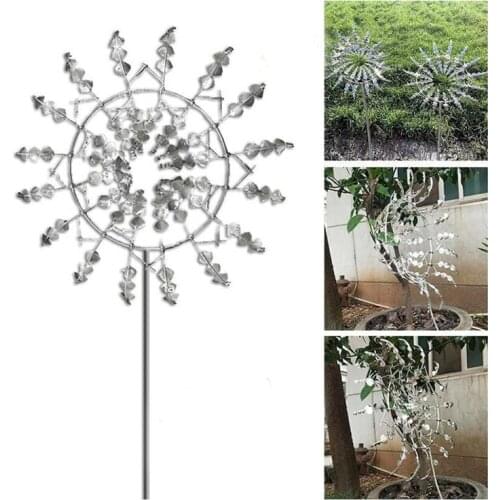 Unique and Magical Metal Windmill Move with the Wind Outdoor Wind Spinners Wind Catchers Yard Lawn Garden Decoration