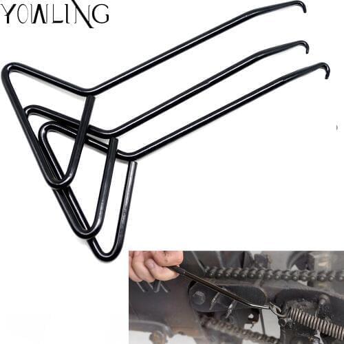 Universal Motorcycle Bicycle T-Handle Spring Hook Exhaust Stand Puller Stainless Steel Tools Hook extension Exhaust middle pipe