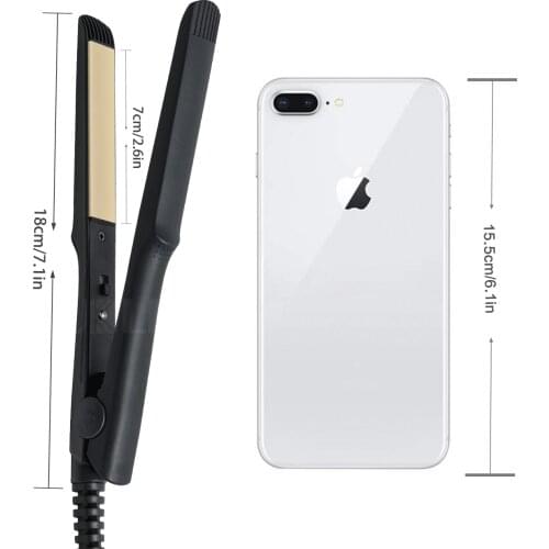 2 in 1 Hair Straightener and Curler Professional Hair Straightening Ceramic Flat Iron Mini Travel Size Men Bead Straight