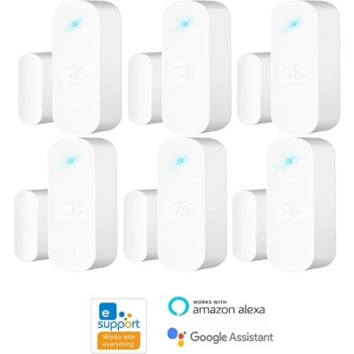 Wifi Door Sensor Window Sensor Open / Close History Support eWelink APP Alexa Google Home Voice Alarm Push Security Protection