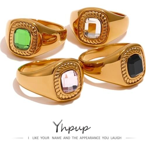 Yhpup Rings With Crystals