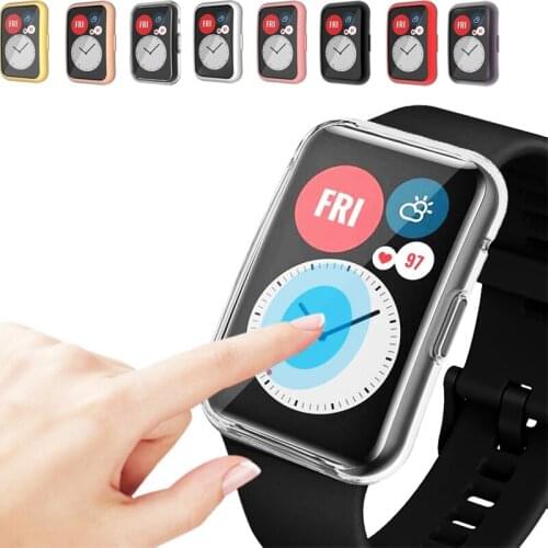 Smart Watch Protective Case For Huawei Watch Fit Cover Anti-fall Anti-scratch Full Screen Protector bumper Smartwatch Shell