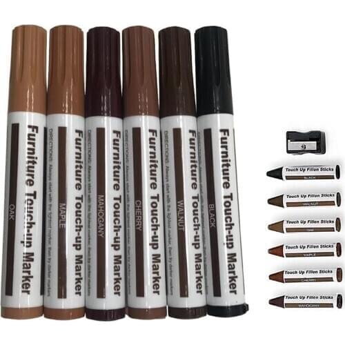 Wood Grain Color Repair Markers Correction Pen Furniture Touch Up Pen Floor Scratch Off Paint Complementary Color Repair Marker