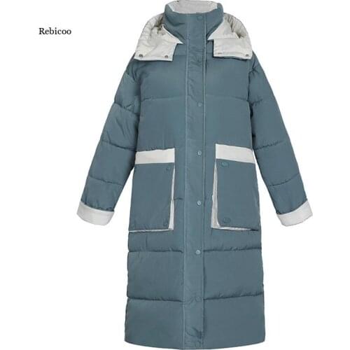 Winter Ladies Mid-Length Cotton-Padded Women Jacket Loose Warm Detachable Hooded Bread Jacket Down Cotton-Padded Women Coat New