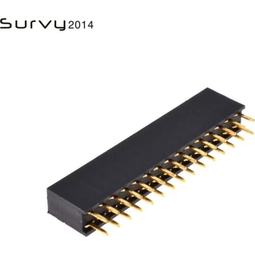 10/100PCS 2X15Pin Header Socket gold plated 15Pin 2.54mm Row Straight Female Double diy electronics
