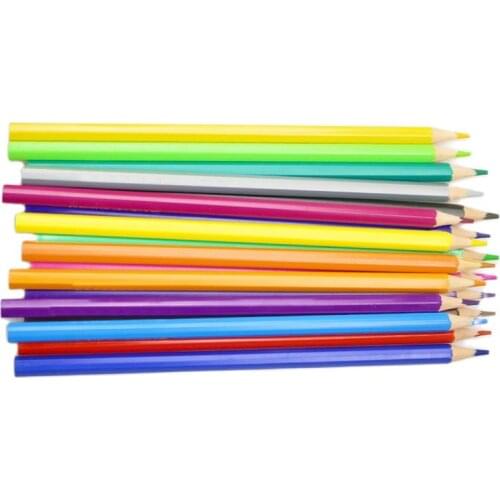 12/18/48pcs Children Painting Colored Pencils Set Multi-color Eco-friendly Colour Pencil Art Supplies карандаши для рисования