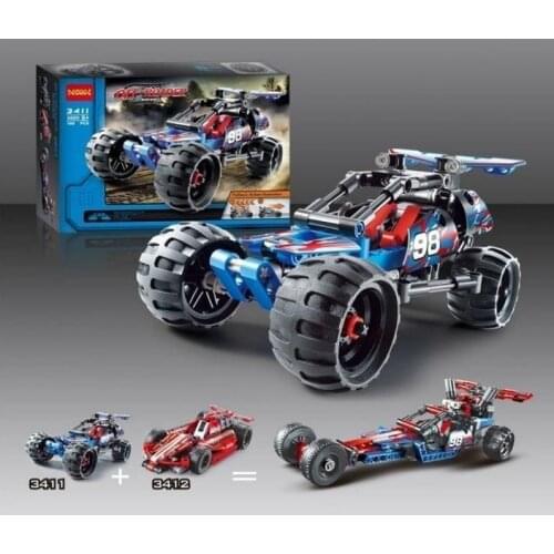 3411 12 13 15 16 17 18High 2 in 1 warrior off-roader racer Car Model 3D building set Warrior sport Baby kids e toys