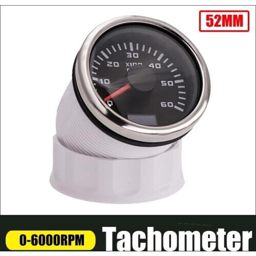 52mm Pointer Tachometer 0-3000/ 4000 RPM With LCD Hour Meter For Car Boat Yacht Waterproof Tachometer Gauge With Red Backlight