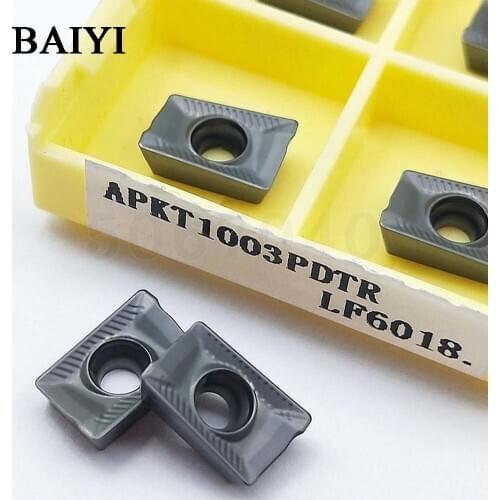 APKT1003PDTR LF6018 cutter milling insert Face Mill Cemented turning carbide inserts CNC blade APKT 1003 cutting lathe tools