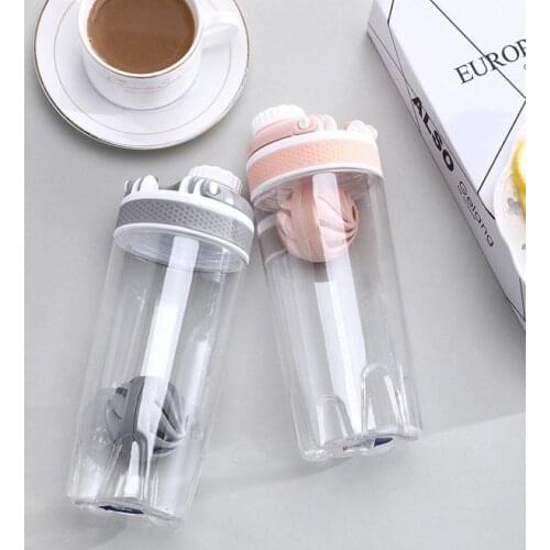 550ml/700ml Protein Powder Shake Water Bottle Portable Motion Whisk Ball Blender Cup Bpa Free Plastic For Sports