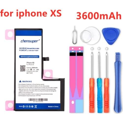 Chensuper 100% Brand New Battery in 2021 For iPhone XS For iPhone XSMAX High Capacity 3600mAh 0 Cycle Free Tool Kit