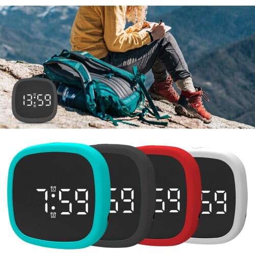 Digital Alarm LED Display Pocket Voice-activated 4 Level Brightness Setting