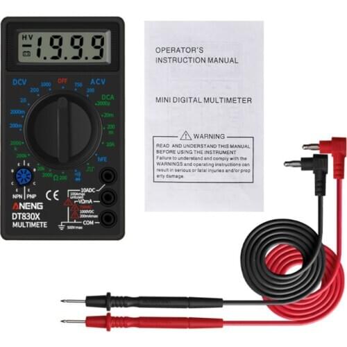 Digital Multimeter Voltmeter Ammeter Ohmmeter DC10V~1000V AC 750V Current Tester M5TA