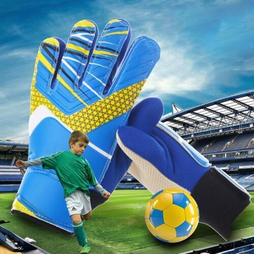 Children Anti-slip Football Soccer Training Goalkeeper Protection Gloves Wear-resistance Breathable Kid Soccer Training Gloves