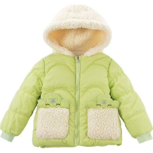 Baby Girl Clothes Winter Warm Coat New 1-5 Year Girls Wool Sweater Fur Cartoon Padded Jacket Thickened Baby Kids Coat Outwear