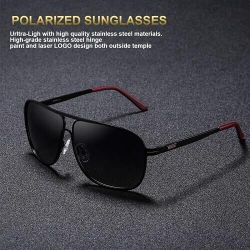 FENCHI Sunglasses Men Polarized Square Retro New Driving Vintage Super Light Fishing Sunglasses Eyewear Polaroid zonnebril heren