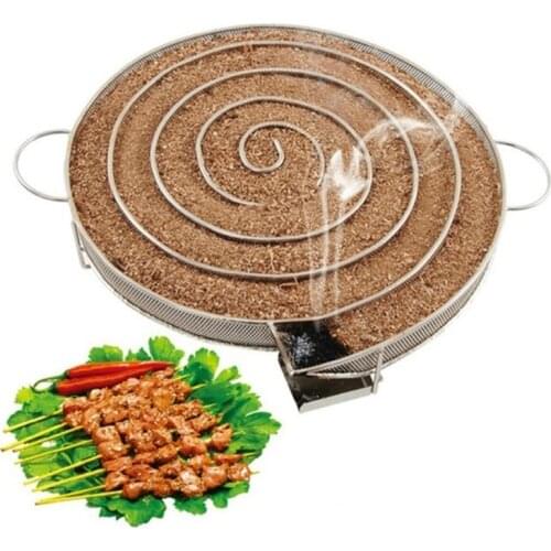 Cold Smoke Generator for BBQ Grill or Smoker Wood Dust Hot and Cold Smoking Salmon Meat Burn Stainless Cooking Bbq Tools