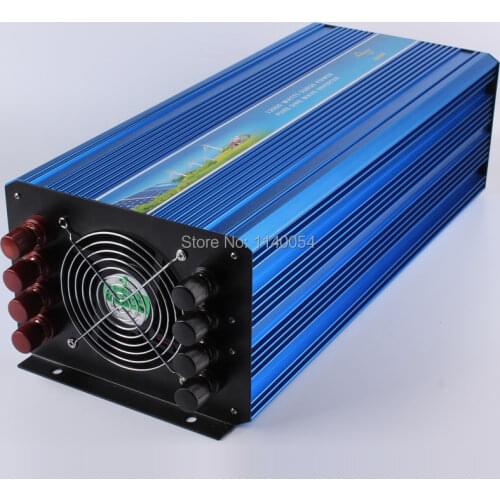 6000W Off Grid Inverter DC12V or 24V to AC100/110/120V or 220/230/240V Pure Sine Wave Output Solar Wind Inverter 6000W 24V 12V