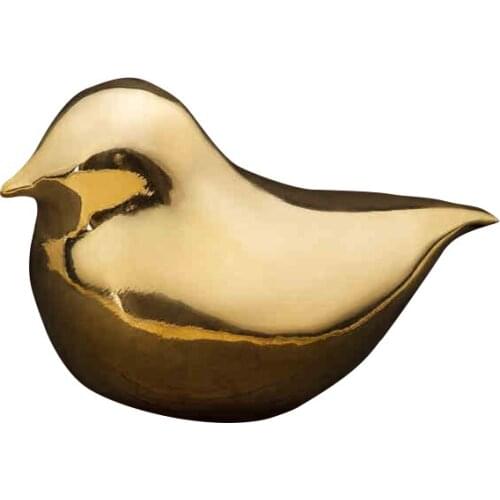 Ivorique DW-209 home decoration small size cast bronze metal animal bird statue sculpture animal lovely bird