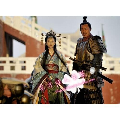 2014 New Design Warrior Period Costume Drama Costume TV Play The Legend of Great Sunzi Thick Heavy Embroidery Costume